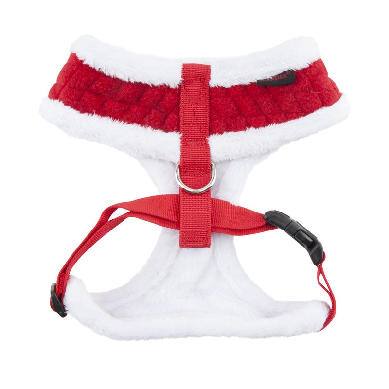 Puppia Blitzen Dog Harness Over-The-Head Warm Winter Christmas Holiday Harness Adjustable Chest for Small and Medium Dog, Red, Small - Image 2